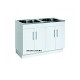 Lazer 45L Double Laundry Tub, Polyurethane Cabinet